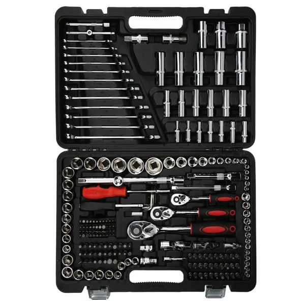 New 215Pcs Car DIY Repair Tool Kit 1/4in 3/8in 1/2in Socket Sets Ratchet Torque Wrench Combo Auto Repairing Sets Mechanic Tool - Image 2