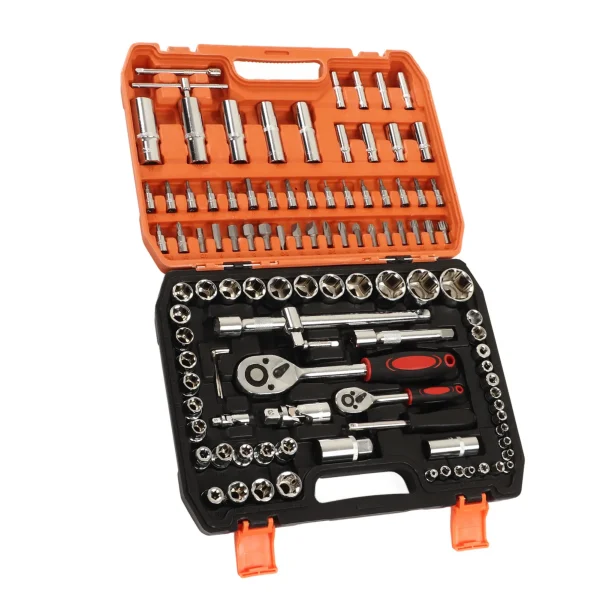 Mechanical Repair Tools Socket Assortment Kit Ratchet and Hex Wrenches Screwdriver Bits Socket Set - Image 2